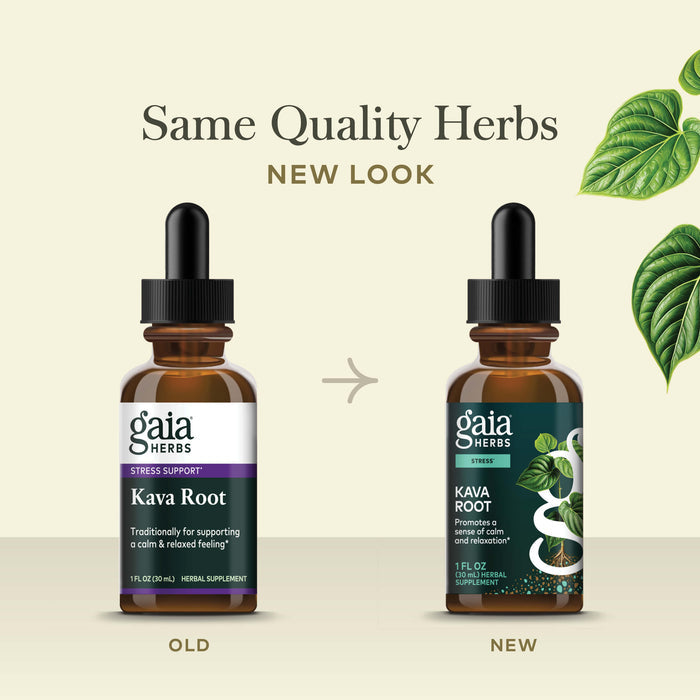 Kava Root 1 ounce Old Label Versus New Label Comparison