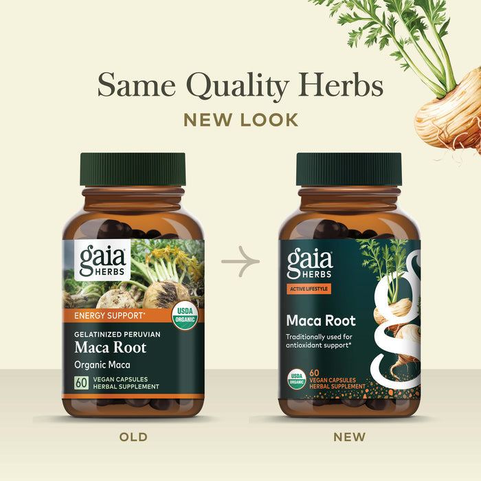 Maca Root Old Label Versus New Label Comparison