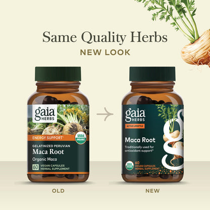 Maca Root Old Label Versus New Label Comparison