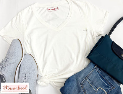Mamahood Classic V-Neck Breastfeeding Tee