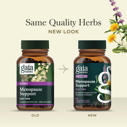 Menopause Support Daytime 60 count Old Label Versus New Label Comparison