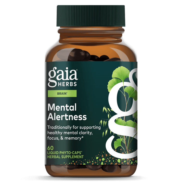 Gaia Herbs Mental Alertness for Brain & Cognitive Support || 60 ct