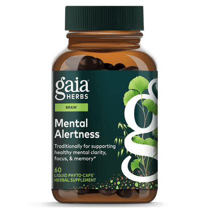 Gaia Herbs Mental Alertness for Brain & Cognitive Support || 60 ct