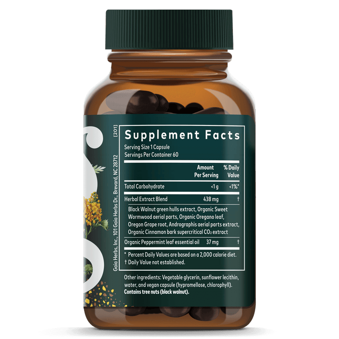 Gaia Herbs Microbiome Cleanse for Digestive Support || 60 ct Supplement Facts