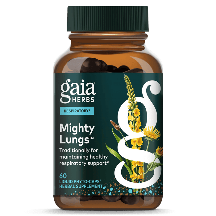 Gaia Herbs Mighty Lungs for Respiratory Support || 60 ct