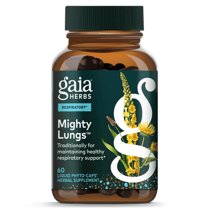 Gaia Herbs Mighty Lungs for Respiratory Support || 60 ct