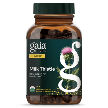 Gaia Herbs Milk Thistle Seed capsules for Liver & Cleanse Support || 120 ct