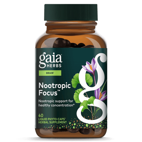 Gaia Herbs Nootropic Focus for Brain & Cognitive Support || 40 ct