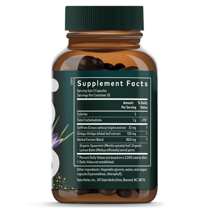 Gaia Herbs Nootropic Focus Supplement Facts
