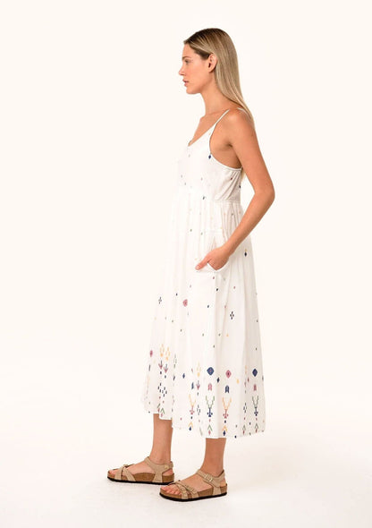 Paloma Embroidered Midi Dress