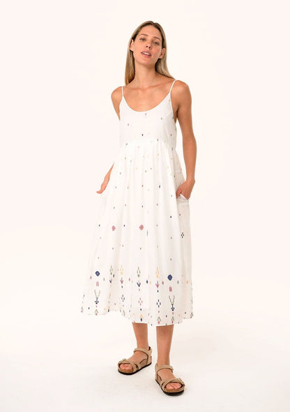 Paloma Embroidered Midi Dress