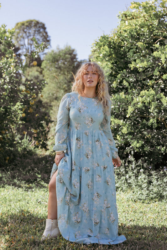 Bernice Maxi Dress - Blue Floral
