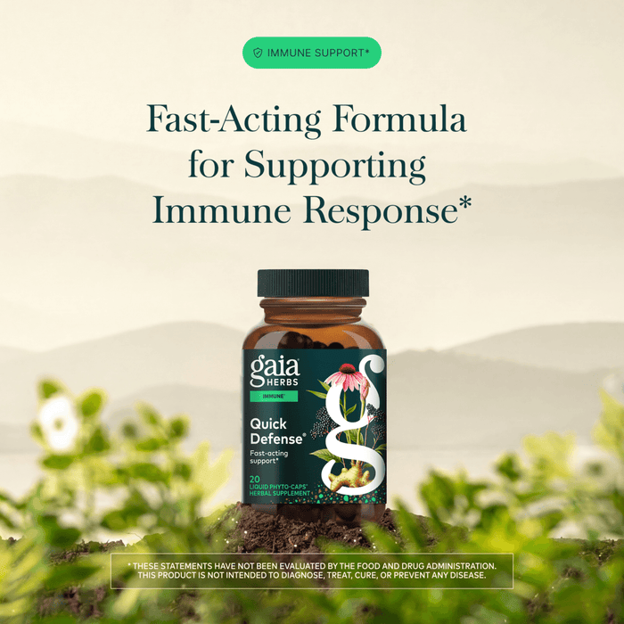 Gaia Herbs Quick Defense for Immune Support || 20 ct Claims