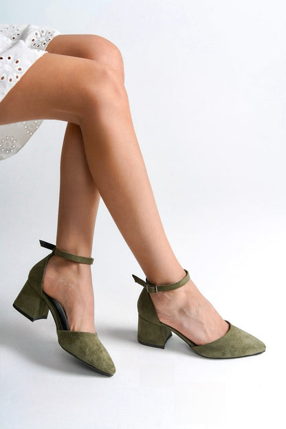 Renee | Sage Green Mid Heel