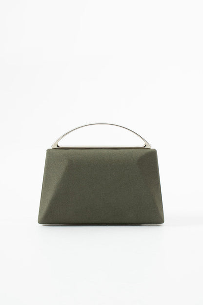 Sage Green Suede Bridal Evening Clutch Bags with Chain