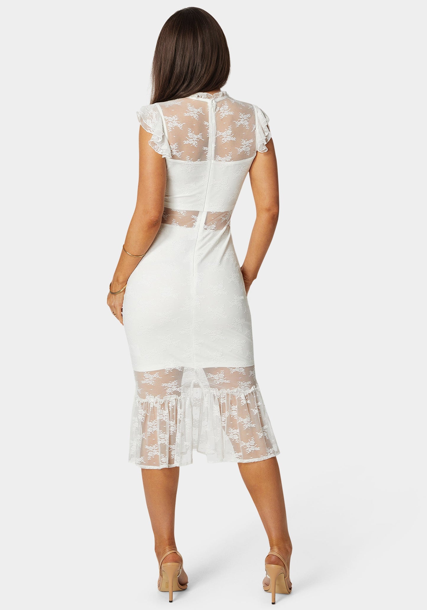 Illusion Lace Midi Dress