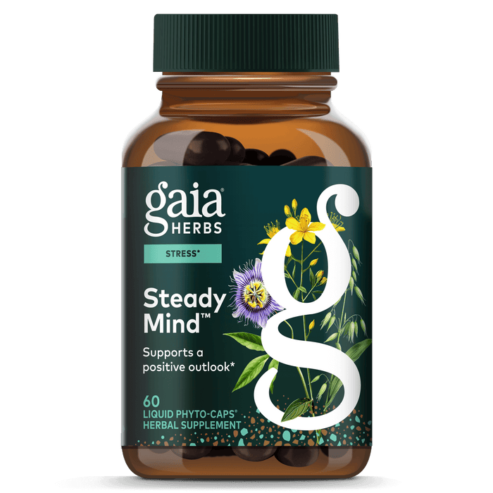 Gaia Herbs Steady Mind (Formerly Emotional Balance) for Stress Support || 60 ct