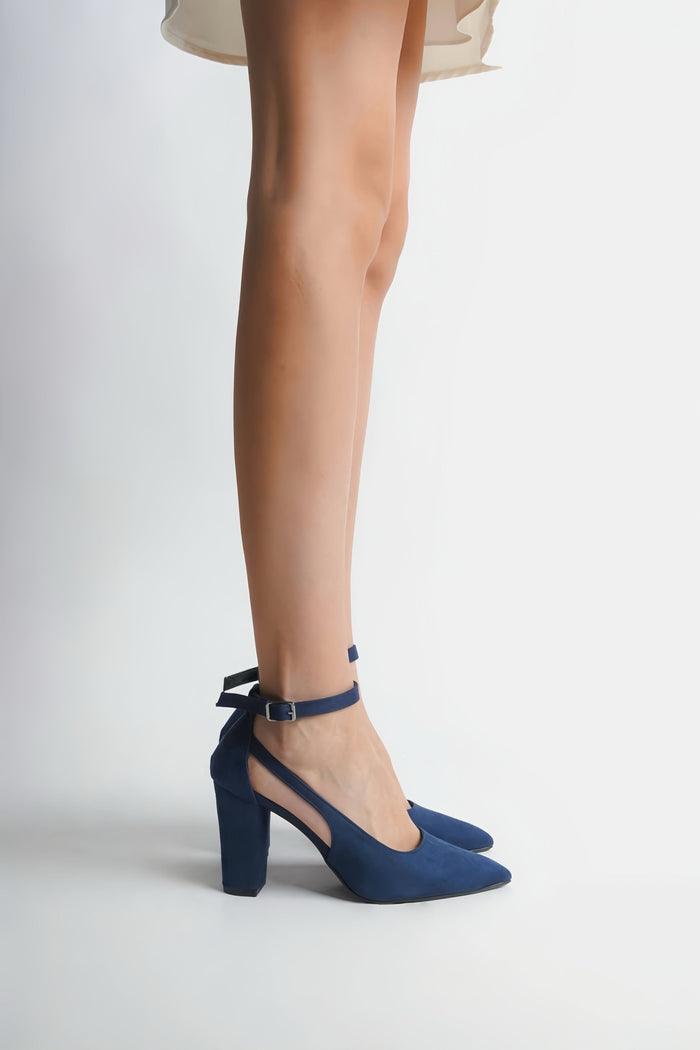 Thera | Navy Suede High Heels