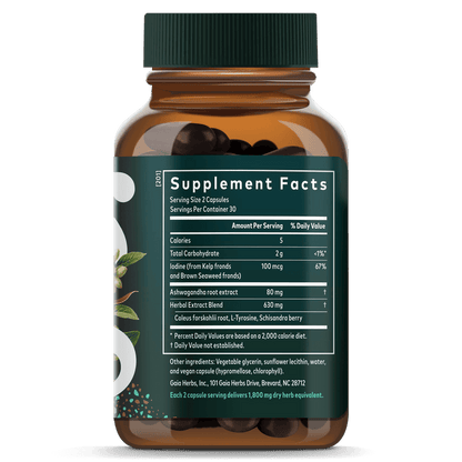 Thyroid Support 60 Count Supplement Facts