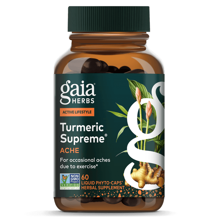 Gaia Herbs Turmeric Supreme Ache for Foundational Support || 60 ct (formerly Turmeric Supreme Pain Support)