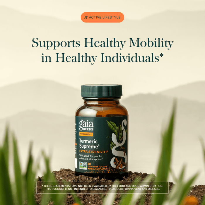 Gaia Herbs Turmeric Pills for Foundational Support || 60 ct Claims