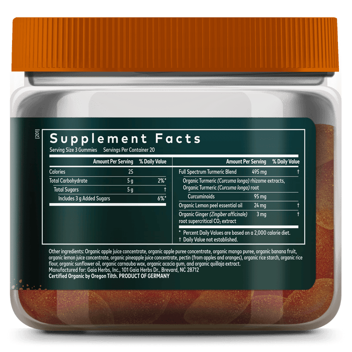 Turmeric Supreme Extra Strength Gummies 60 Count Supplement Facts