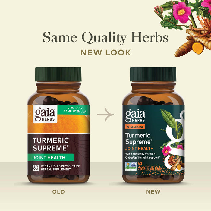 Turmeric Supreme Joint Health 60 count Old Label Versus New Label Comparison