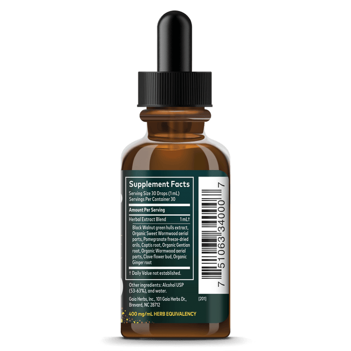 Wormwood Black Walnut Supreme Supplement Facts Bottle