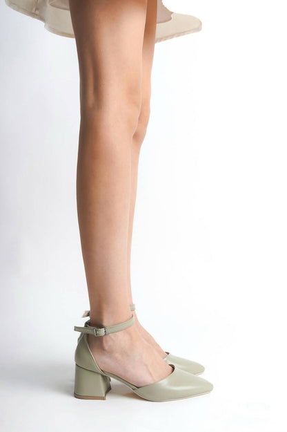 Ysolde | Sage Green Mid Heel