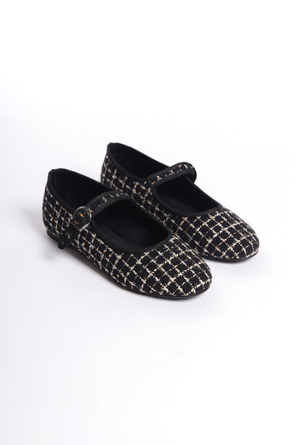 Yui | Black Striped Mary Janes
